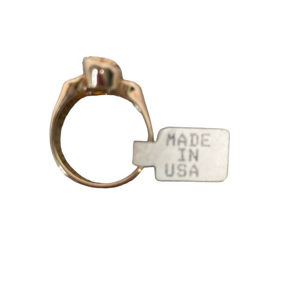 18K Gold Ring HGE Womans Ring Size 9 Infinity Ribbon Design - Picture 5 of 12